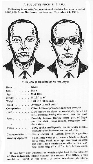 The FBI wanted notice. Forty-five years, more than a thousand suspects, and never a match to anything. (FBI, public domain)