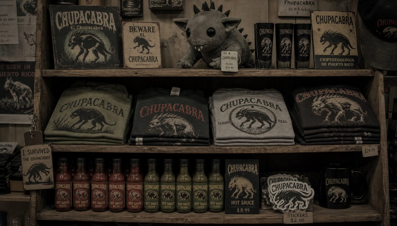Thirty years of merchandise. The evidence closed the case; nobody told the gift shop.