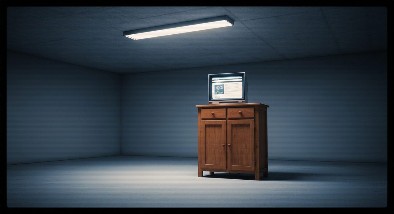 The listing that started it. A wine cabinet, photographed plainly, doing nothing visibly malicious.