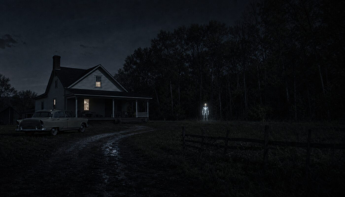 The whole surface gave off light, the witnesses said — not clothing, the body itself. This is the thing they spent four hours failing to put down.