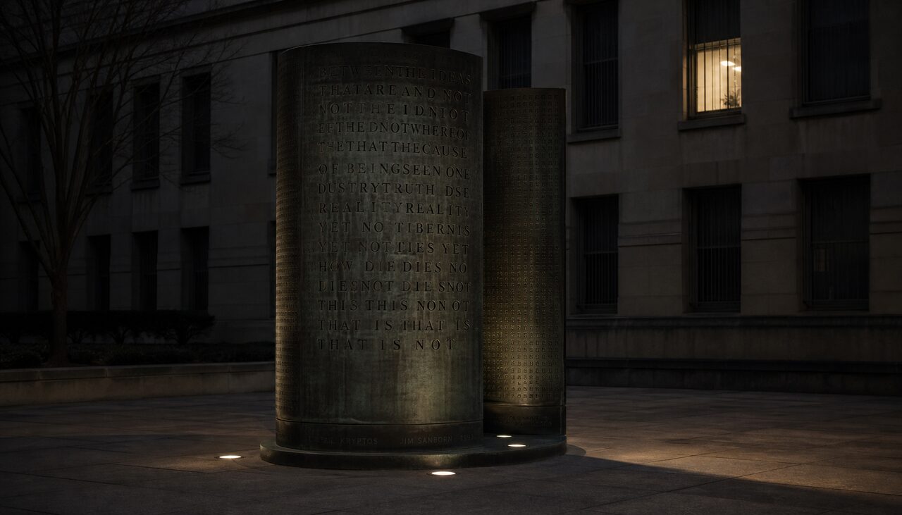 Thirty-five years on. The Central Intelligence Agency still walks past a secret it cannot read, on the way to the cafeteria, every single day.