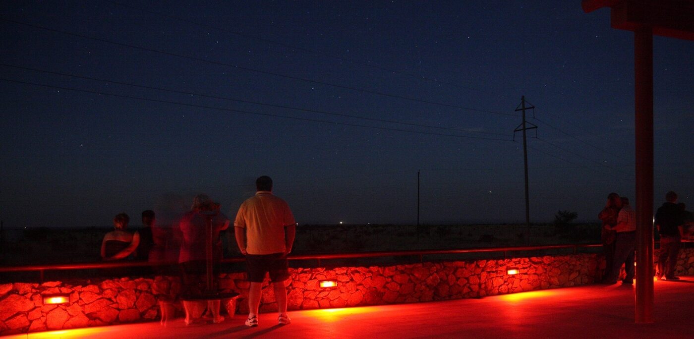 The Marfa Lights as seen from the viewing platform, in a long night exposure. The lights are real. The question was never whether people saw something. (photo: Jon Hanson, CC BY 2.0)